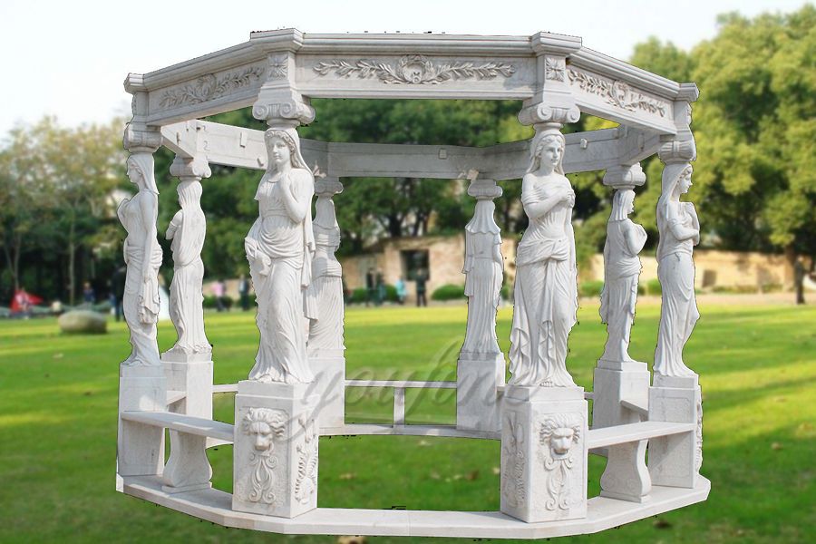 carving stone pavilion white marble gazebo stone …